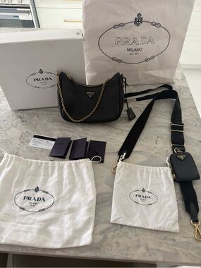 Authentic Preloved Prada Re-Edition 2005 Saffiano Leather Bag